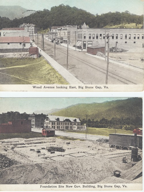 1910 - Construction begins on Big Stone Gap Federal Building - bottom