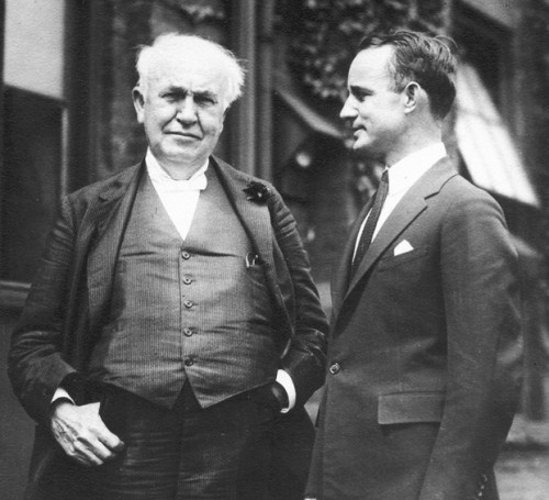 1928 - Napoleon Hill Publishes The Law of Success pictured with Edison